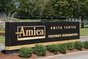 Amica Insurance entrance to corporate office 