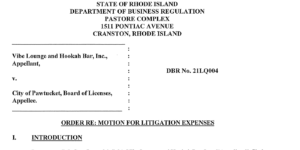 Vibe lounge and hookah lounge vs city of pawtucket rhode island case documents