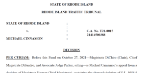 RI traffic lawyer dismisses speeding ticking in Rhode Island