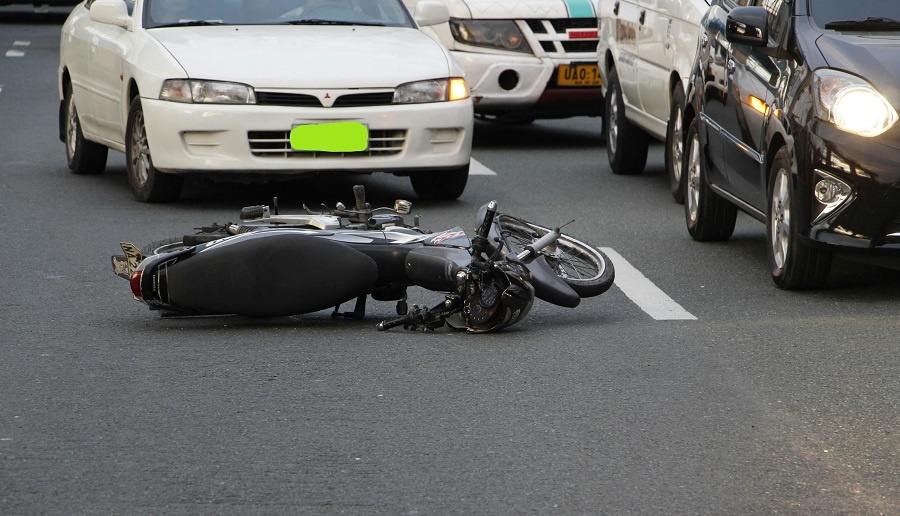 a motorcycle accident on the highway on route 95