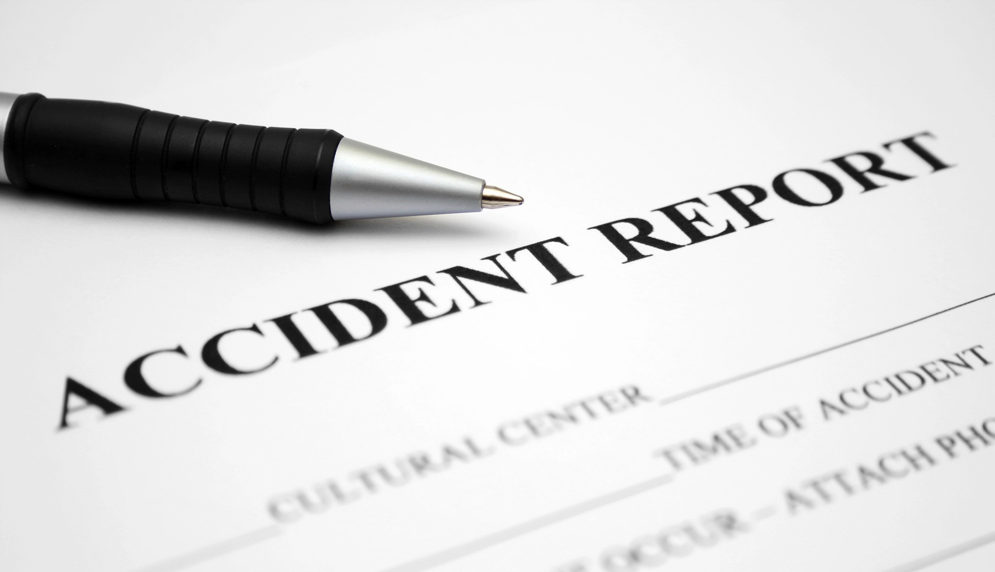 A report being filed for a Rhode Island car accident
