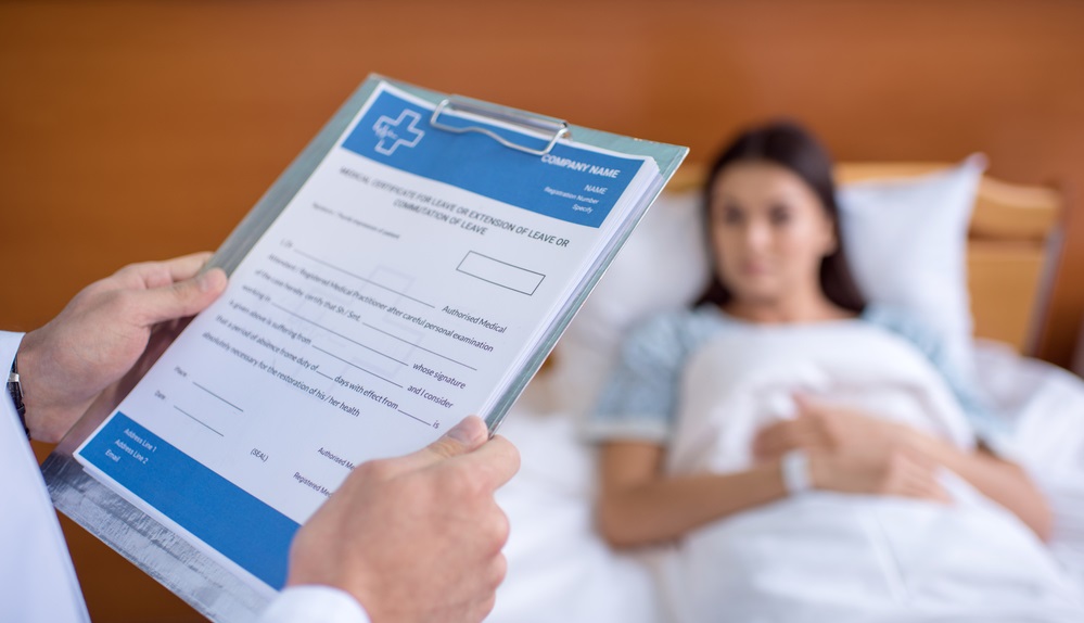 medical evidence being shown to a patient by a doctor in a rhode island personal injury case