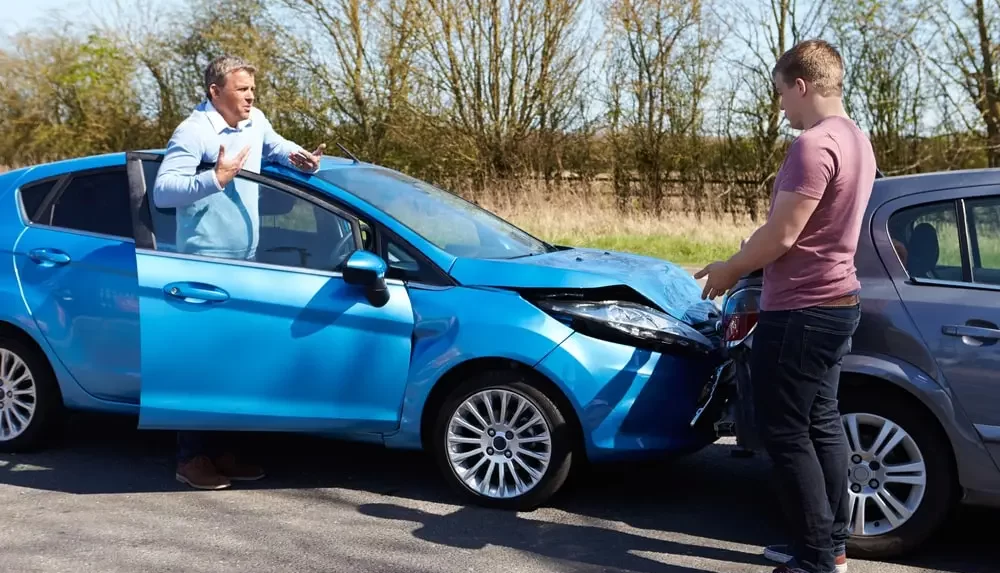 A rhode island car accident with the two drivers arguing